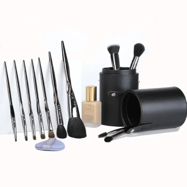 Makeup Silver Brush Set